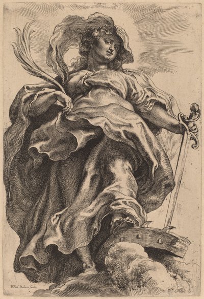 Saint Catherine in the Clouds by Sir Peter Paul Rubens