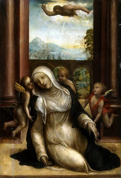 Stigmatization and Faint of Saint Catherine of Siena by Sodoma,