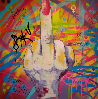 Graffiti Middle Finger by Sofia Toborg