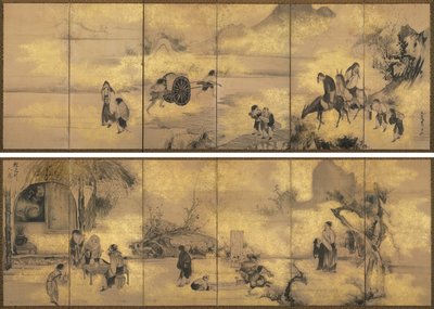 The Eight Immortals of the Wine Cup by Soga Shohaku