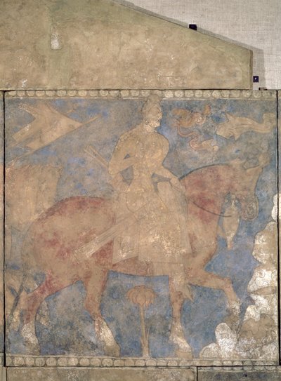 The Heroic Rustam, from Penjikent, first half of the 8th century by Soghdian