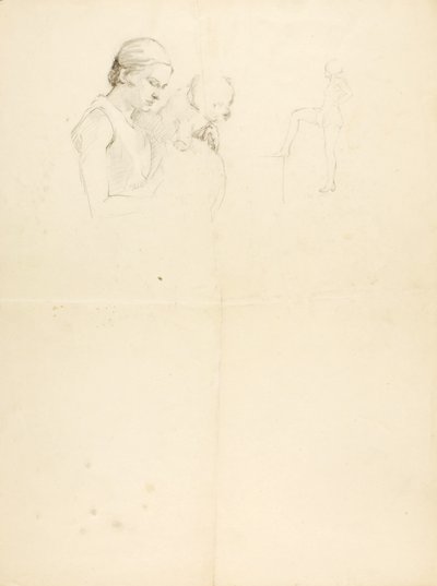 Woman and Dog by Solon H. Borglum