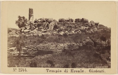 Temple of Hercules, Agrigento by Sommer and Behles