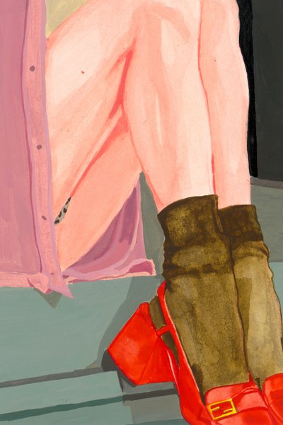 Colorful Legs Red Shoes by Sophia Novosel