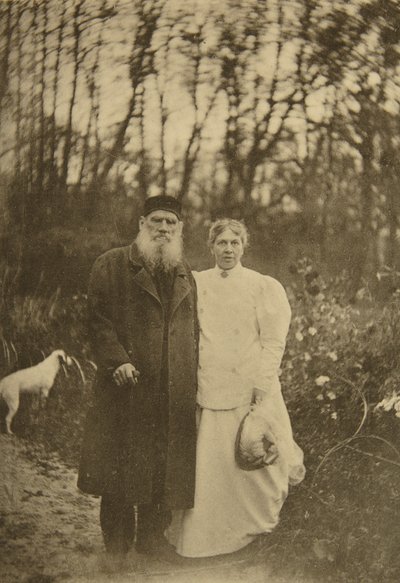 Russian author Leo Tolstoy and his wife Sophia Tolstaya, Russia, 1895 by Sophia Andreevna Tolstaya