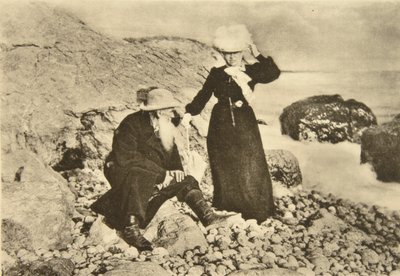 Russian Author Leo Tolstoy and His Wife Sophia by the Black Sea, Crimea, Russia by Sophia Andreevna Tolstaya