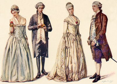 Clothing during the Reign of George II 1760-1776, 1903 by Sophie B. Steel