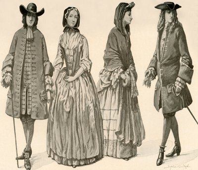 Clothing during the Reigns of Charles II, James II, William and Mary 1682-1700 by Sophie B. Steel