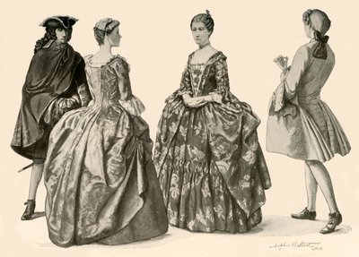Clothing during the Reigns of Queen Anne and George I by Sophie B. Steel