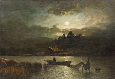 Fishing with Nets by Moonlight by Sophus Jacobsen