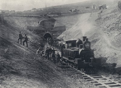 Charlestown Tunnel and Natal Government Railway Engine by South African Photographer