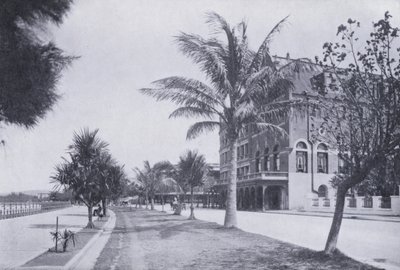 Esplanade, showing Marine Hotel, Durban by South African Photographer