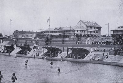 Ocean Beach, showing Beach Hotel, Durban by South African Photographer