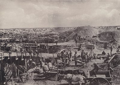 Scenes in the Old Days, Dry Sorting in 1872 (black and white photo) by South African Photographer
