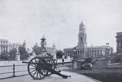 Town Gardens, showing Post Office, Durban by South African Photographer