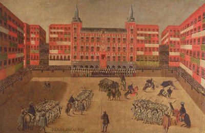 Bullfighting Festival in Plaza Mayor in Madrid by Spanish School