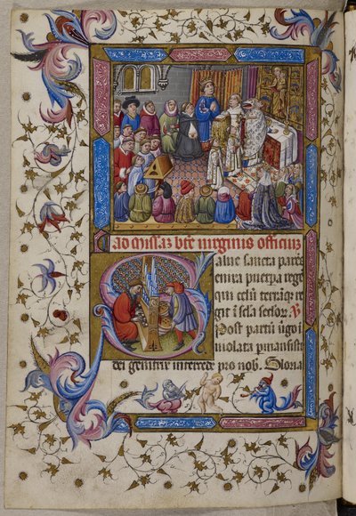 Alfonso V Attends Mass, from Psalter and Hours of Alfonso V of Aragon by Spanish School