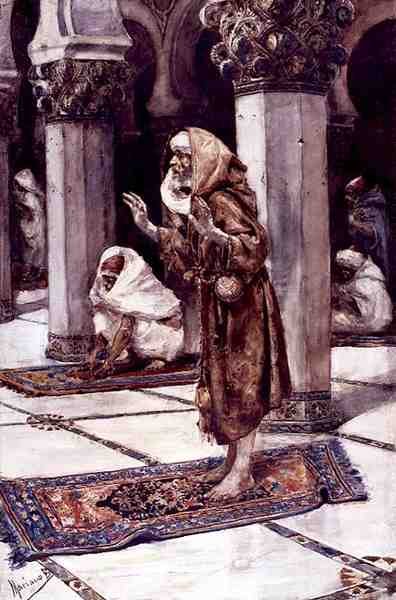 At Prayer, late 19th century by Spanish School