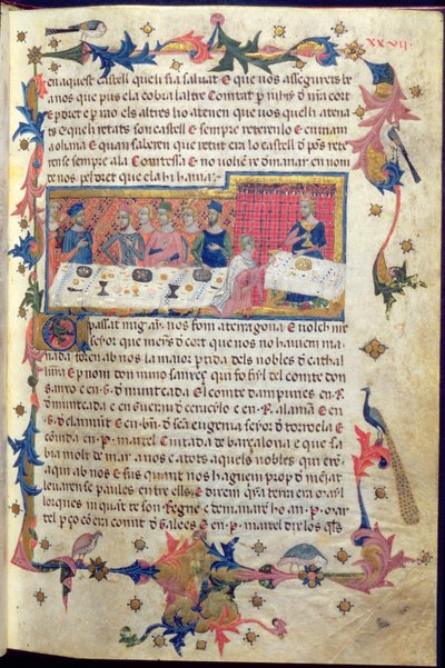 Banquet given by Father Martell for James I in Tarragona in 1228 at which the Conquest of the Balearic Isles was Agreed, from 