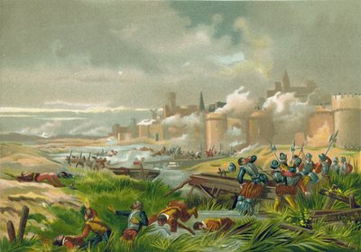 Battle of St Quentin, France, 1557 by Spanish School