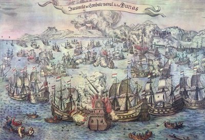 Battle of the Downs, 21st October 1639 by Spanish School