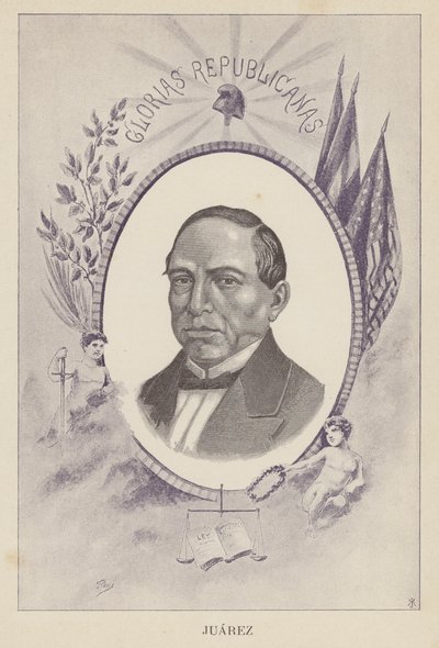 Benito Juarez, Mexican lawyer and politician by Spanish School