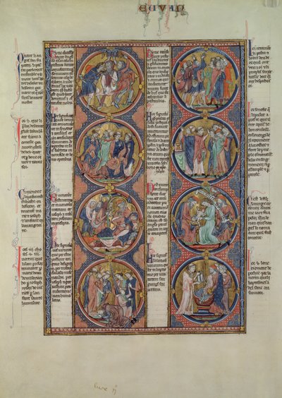 Biblia Moralizada de San Luis, Tome II, 7v by Spanish School