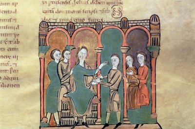 Blessing of Count Bernat I de Besalu, Miniature from the 