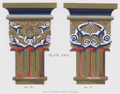 Capital of Columns, Court of Fishpond by Spanish School