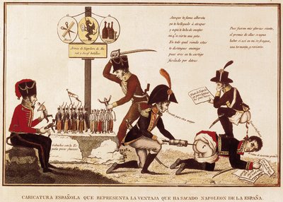 Cartoon of the Benefits Obtained by Napoleon Bonaparte in Spain by Spanish School