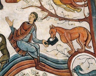 Central Detail of the Vault Representing the Annunciation to the Shepherds by Spanish School