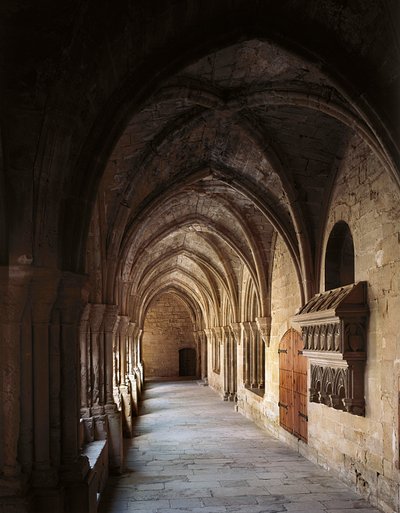 Cloister of the Knights of the Monastery of Poblet, Vimbodi, Spain by Spanish School