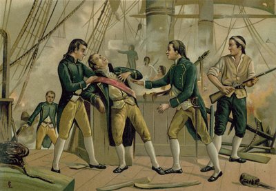 Death of Admiral Gravina, 1805 by Spanish School