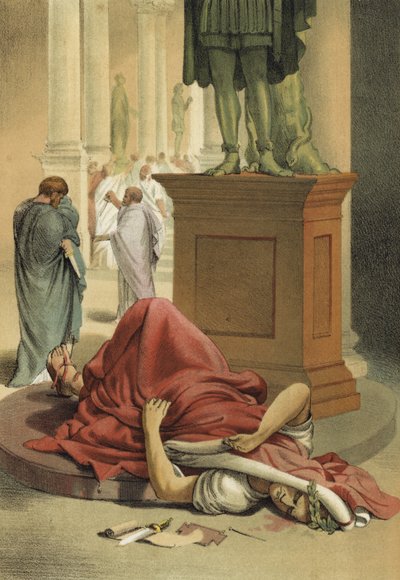 Death of Julius Caesar, Rome, 44 BC by Spanish School