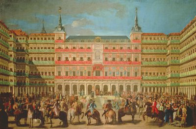 Decoration of the Plaza Mayor for the Entrance of Carlos III to Madrid by Spanish School