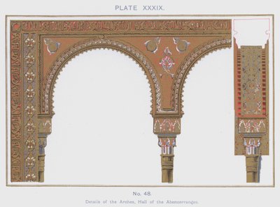 Details of the Arches, Hall of the Abencerranges by Spanish School