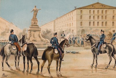 Disarmament of the Voluntarios de la Libertad, Zaragoza, Spain, 1874 by Spanish School