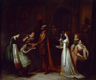 Don Quixote in the house of the dukes by Spanish School
