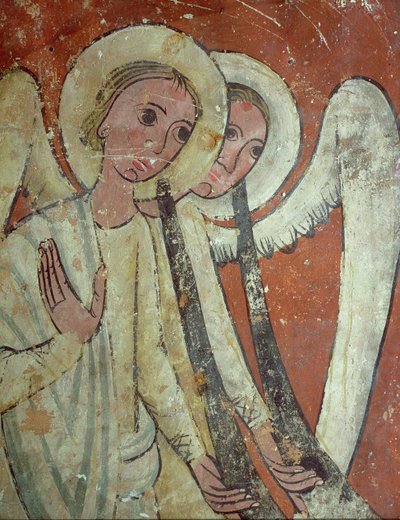 Funerary Monument, Angels with Trumpets of Judgment (detail) by Spanish School