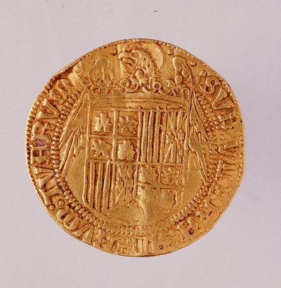 Golden Coin from Spain: Reign of Catholic Kings Ferdinand and Isabella by Spanish School