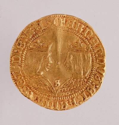 Golden Coin from Spain: Reign of Ferdinand and Isabella (1474-1516) by Spanish School