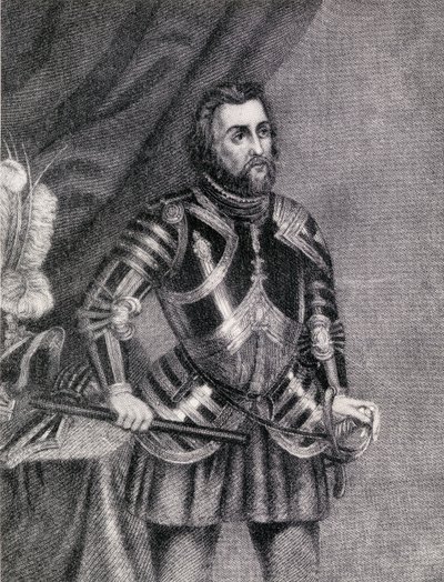 Hernan Cortes, Marques del valle de Oaxaca by Spanish School