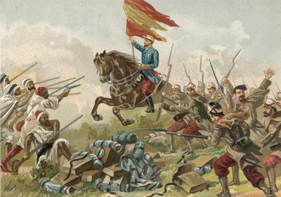 Heroism of General Prim at Castillejos, Morocco, 1859 by Spanish School
