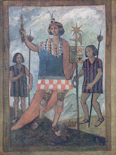 Inhabitants of the New World Encountered by Christopher Columbus on His First Voyage in 1492 by Spanish School