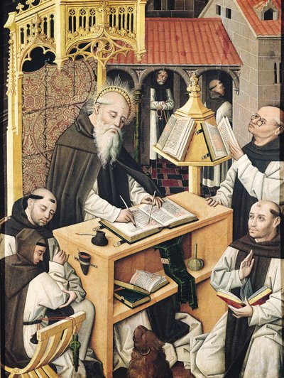 Interior of a Scriptorium, School of Segovia by Spanish School