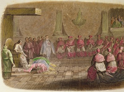 Japanese Ambassadors Prostrate at the Feet of Pope Gregory XIII in 1585 by Spanish School