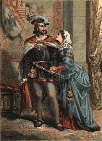 Jeanne of Spain known as La Folle (1479-1555), Queen of Castile and her spouse Philippe Le Beau (1478-1506), King of Spain and Archduke of Austria in 