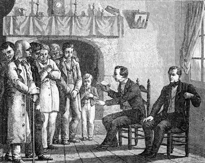 Joseph Smith, Founder of the Mormon Church, Reading from the Book of Mormon to Early Mormon Converts, from 