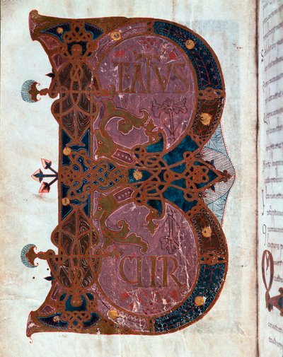 Lettrine B (Beatus). Miniature from 