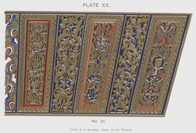 Lintel of a Doorway, Court of the Mosque by Spanish School